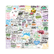 오손 DIY 꾸미기용 스티커 문장 타입 50p 세트, 12, 1세트