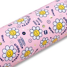 Good given 微笑雛菊金屬捲筒包裝紙, 粉紅色, 1個