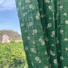 ANDCOTTON 復古Cielo花園花卉復古窗簾, 綠色森林