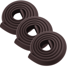 WONDER PAPA 壓花邊角防撞條, 棕色, 3個, 2m