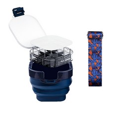 Cherish 專業美術用調色盤水桶 + 肩背帶隨機出貨組, 藍色