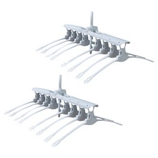 折疊攜帶式衣架, 2入, 白色