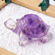 微笑風水招財運烏龜裝飾品 2入, 紫色