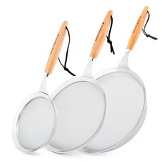 Queen's Sense Make 有機不銹鋼木柄廚房工具小號大號 3 件套, 混色, 1套