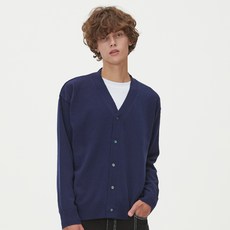 金發九號羔羊毛 V 領開衫