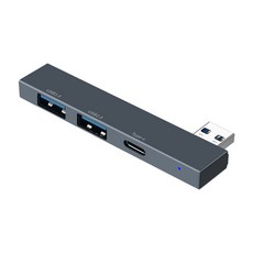 Coms 筆記型電腦迷你USB集線器 USB 2埠 + Type-C 1埠 IH586, 灰色