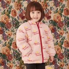 pancoat 孩童雙面Logo印花充棉外套