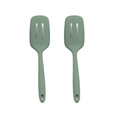 파스텔톤 실리콘 뒤지개 소 2p, 다크그린, 1세트