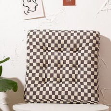홈플로우 보송 체크무늬 기본 사각 모양 방석