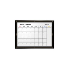 마이보드 투명 강화유리 스케줄 화이트 보드 골드라인1 매트블랙, 알루미늄