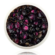 Chicfit Nail 滿鑽專用 混合尺寸 美甲鑽 ZN0153, 1個, 紫酒紅色