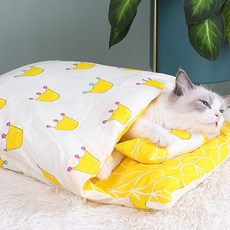 貓咪睡袋枕頭組, E型