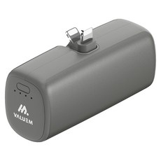 밸류엠 단자 접이식 도킹형 손난로 겸용 보조배터리 5000mAh 애플8핀, VM-B2DHWD018P(8핀), 다크그레이