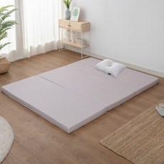 아지오텍스 3단 접이식 메모리폼 매트리스 7.5cm + 베개 세트 슈퍼싱글