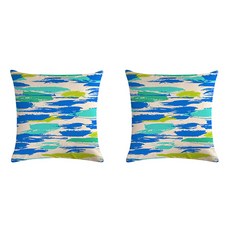 뉴 페인트 컬러풀 스트라이프 다채로운 쿠션 커버 2p