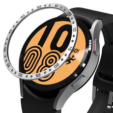 MOLAN CANO 金屬錶圈造型智慧手錶保護殼, 銀色