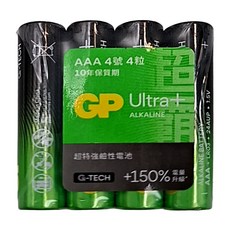 GP 超特強鹼性4號電池, 4個, 1組