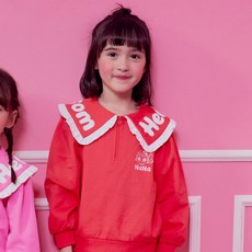 Premier Farm 女童用 Catch! Teenieping Nana Blossom 荷葉邊大翻領長袖T恤