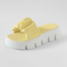 착한구두 여성용 츄츄 셔링 플랫폼 슬리퍼