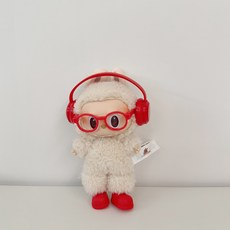 Chilshi Labubu 娃娃 耳機 + 眼鏡 + 鞋子套組, 1套, 紅色