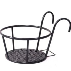 The Happy N 歐式陽台窗戶花盆掛架層架, 1個, 黑色