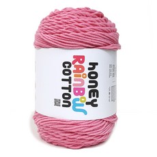 니뜨 허니 레인보우 코튼 뜨개실 100g, 1개, 306핑크
