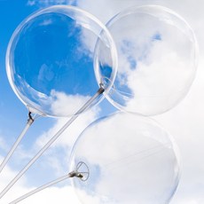 PARTYSHOW PVC 泡泡氣球 一般型 60cm, 50個, 透明