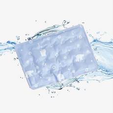 Homentech 北極熊款涼感墊, 天藍+白