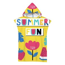 셀레네 후르츠 썸머 후드 비치타월 75 x 110 cm, A01, 1개