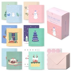 모노라이크 데이바이데이 카드 12종 x 3p + 봉투 36p + 스티커 36p 세트, WinterstoryVer2, 1개
