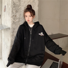 피어니스트 와이드 스웨트 오버핏 후드 집업