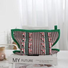 Homeflow 與狗狗的溫馨感性布藝面紙盒, 基本綠色