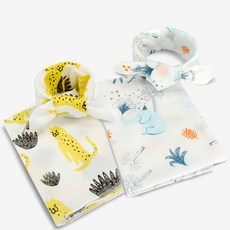 Plutonine 棉質紗布手帕組 2款 10入