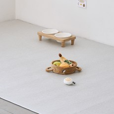 울리 반려동물 미끄럼방지 러그매트, 린넨 그레이, 1개