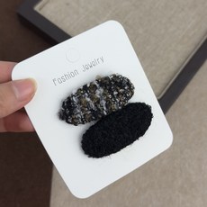 피어니스트 격자패턴 배색 머리핀 2종 세트