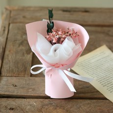 센트바스켓 납골당 미니 프리저브드 꽃다발, 세네신스 핑크