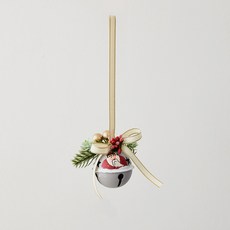 Sonio 蝴蝶結鈴鐺聖誕室內裝飾, 02 灰白鈴鐺, 1個