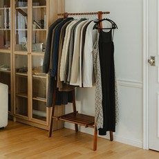 LIVING SOOP 原木折疊式層架衣架, 棕色