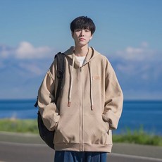 스타빈 남성용 짜임패턴 캐주얼 후드 집업