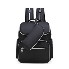 JH Company 素色收納後背包, 黑色