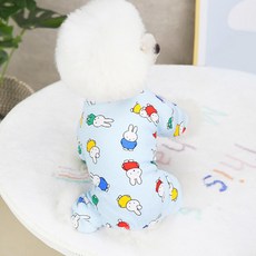 딩동펫 강아지옷 크레용 아기자기 올인원, 블루, 1개