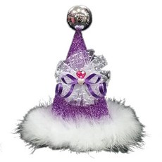 紫色愛心蕾絲派對帽, 2個, 混合顏色