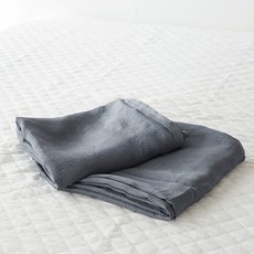 La Pomme 素色人造絲夏季薄被 2入, CHARCOAL NAVY