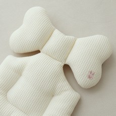 ChezBebe 莫代爾華夫格紋內襯嬰兒車座椅, 粉紅兔款, 1入