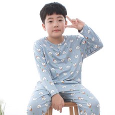 男童款聖誕比熊桃皮絨睡衣上下套裝