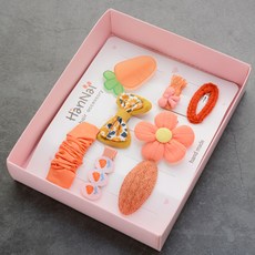 HanNal 女童用 兒童一字夾 8件組 禮物套組