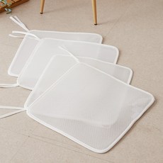 La Pomme 3D透氣網狀涼感坐墊 4入, 白色