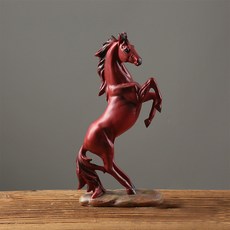 奔馬雕像擺件, 紅色