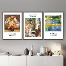 퍼니즈 명화 포스터 3종 세트 르누아르A