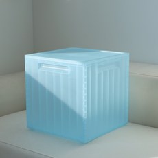 Promade可疊疊疊半透明生活收納箱 Tet, 1個, 雲朵藍